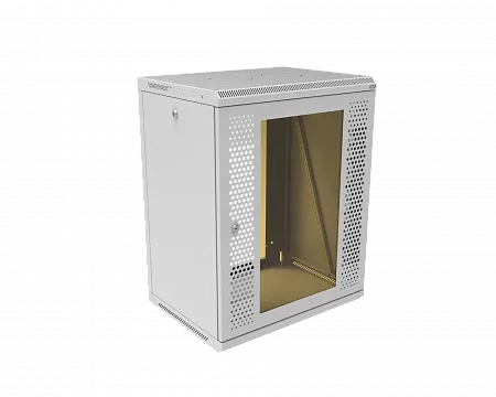 Шкаф телекоммуникационный настенный разборный МИКсистем 19" Keys 15U 600x450 дверь перфорация+стекло серый