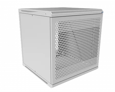 Шкаф телекоммуникационный настенный разборный МИКсистем 19" Basis 12U 600x600 дверь перфорация серый