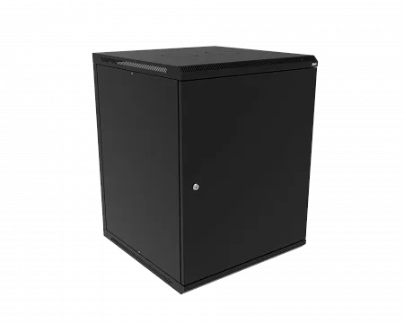 Шкаф телекоммуникационный настенный разборный МИКсистем 19" Basis 15U 600x600 дверь металл черный