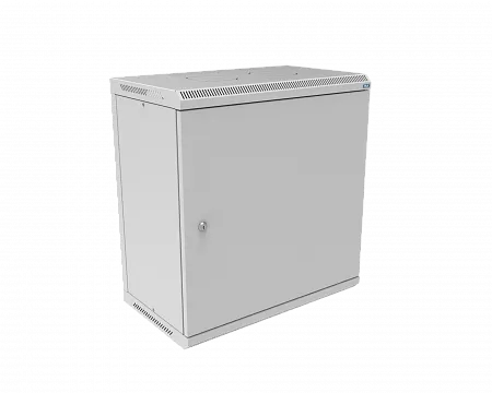 Шкаф телекоммуникационный настенный разборный МИКсистем 19" Basis 12U 600x350  дверь металл серый