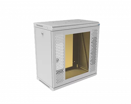 Шкаф телекоммуникационный настенный разборный МИКсистем 19" Keys 12U 600x350 дверь перфорация+стекло серый
