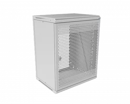 Шкаф телекоммуникационный настенный разборный МИКсистем 19" Basis 15U 600x450 дверь перфорация серый