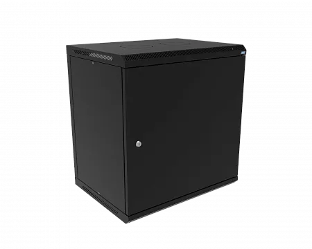 Шкаф телекоммуникационный настенный разборный МИКсистем 19" Basis 12U 600x450  дверь металл черный