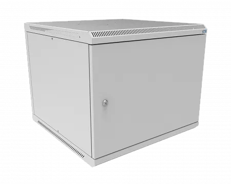 Шкаф телекоммуникационный настенный разборный МИКсистем 19" Basis 9U 600x600  дверь металл серый