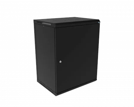 Шкаф телекоммуникационный настенный разборный МИКсистем 19" Basis 15U 600x450  дверь металл черный