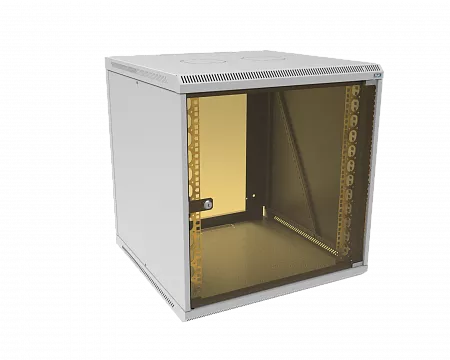 Шкаф телекоммуникационный настенный разборный МИКсистем 19" Lite 12U 600x600  дверь стекло серый