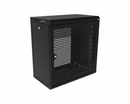 Шкаф телекоммуникационный настенный разборный МИКсистем 19" Keys 12U 600x350  дверь перфорация черный