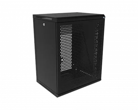 Шкаф телекоммуникационный настенный разборный МИКсистем 19" Keys 15U 600x450 дверь перфорация черный