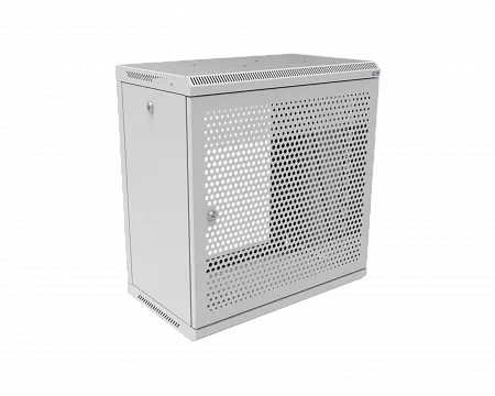 Шкаф телекоммуникационный настенный разборный МИКсистем 19" Keys 12U 600x350  дверь перфорация серый