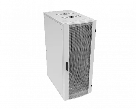 Шкаф телекоммуникационный напольный МИКсистем серия ECO+ 19" 27U 600*1000  дверь перфорация серый
