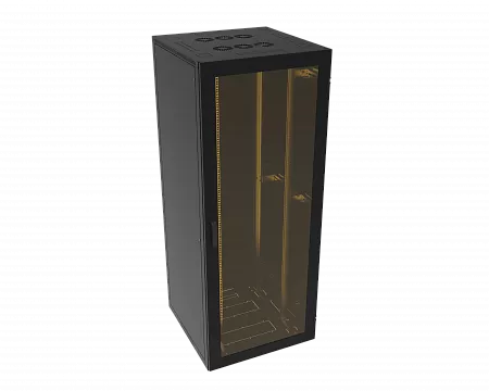 Шкаф телекоммуникационный напольный МИКсистем серия ECO+ 19" 36U 800*800 дверь стекло черный