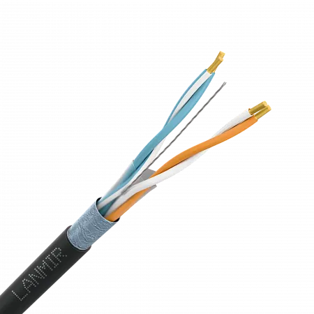 Кабель (витая пара) внешний LANMIR-ECO F/UTP Cat5e PE 2х2х0.48 черный