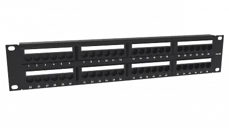 Патч-панель LANMIR 19" UTP 48 портов RJ45 Cat5е 2U Dual Type органайзер
