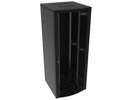 Шкаф телекоммуникационный напольный МИКсистем серия ECO+ 19" 36U 800*800  дверь перфорация черный